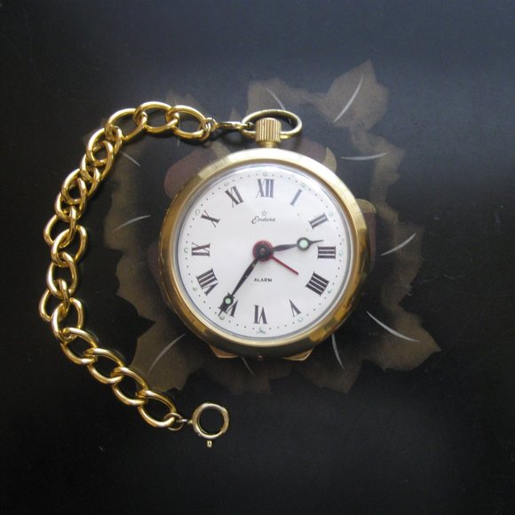 ***SOLD*** Vintage Steampunk Travel Alarm Clock Glows in the dark - Picture 6 of 7